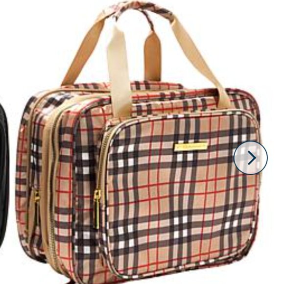 Joy Clean And Chic Expandable Toiletry Case CLASSIC PLAID NWT - Picture 1 of 15